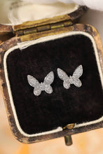 Load image into Gallery viewer, LUOWEND 18K White Gold Real Natural Diamond Stud Earrings for Women