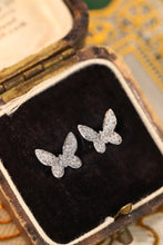 Load image into Gallery viewer, LUOWEND 18K White Gold Real Natural Diamond Stud Earrings for Women