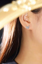 Load image into Gallery viewer, LUOWEND 18K White Gold Real Natural Diamond Stud Earrings for Women