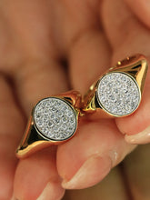 Load image into Gallery viewer, LUOWEND 18k Yellow Gold Natural Diamond Ring for Women