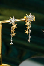 Load image into Gallery viewer, LUOWEND 18K White and Yellow Gold Real Natural Diamond Drop Earrings for Women