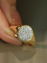 Load image into Gallery viewer, LUOWEND 18k Yellow Gold Natural Diamond Ring for Women