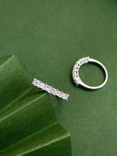 Load image into Gallery viewer, LUOWEND 18K White Gold Natural Diamond Ring for Women