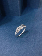 Load image into Gallery viewer, LUOWEND 18K White Gold Natural Diamond Ring for Women