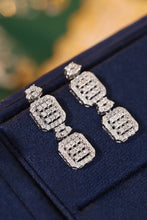 Load image into Gallery viewer, LUOWEND 18K White Gold Real Natural Diamond Drop Earrings for Women
