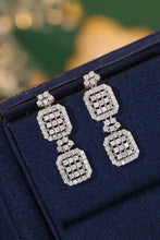 Load image into Gallery viewer, LUOWEND 18K White Gold Real Natural Diamond Drop Earrings for Women