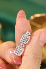 Load image into Gallery viewer, LUOWEND 18K White Gold Real Natural Diamond Drop Earrings for Women