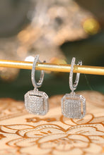 Load image into Gallery viewer, LUOWEND 18K White Gold Real Natural Diamond Hoop Earrings for Women