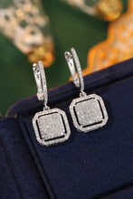 Load image into Gallery viewer, LUOWEND 18K White Gold Real Natural Diamond Hoop Earrings for Women