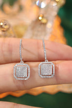 Load image into Gallery viewer, LUOWEND 18K White Gold Real Natural Diamond Hoop Earrings for Women