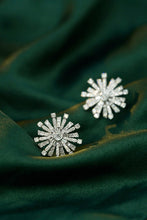 Load image into Gallery viewer, LUOWEND 18K White Gold Real Natural Diamond Earrings for Women