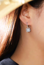 Load image into Gallery viewer, LUOWEND 18K White Gold Real Natural Diamond Hoop Earrings for Women