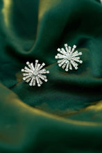 Load image into Gallery viewer, LUOWEND 18K White Gold Real Natural Diamond Earrings for Women