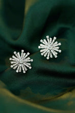Load image into Gallery viewer, LUOWEND 18K White Gold Real Natural Diamond Earrings for Women