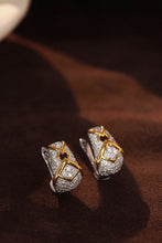 Load image into Gallery viewer, LUOWEND 18K White&Yellow Gold Real Natural Diamond Earrings for Women