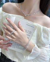 Load image into Gallery viewer, LUOWEND 18K White Gold Natural Diamond Bracelet for Women