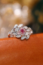 Load image into Gallery viewer, LUOWEND 18K White Gold Real Natural Pink Diamond Ring for Women