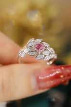 Load image into Gallery viewer, LUOWEND 18K White Gold Real Natural Pink Diamond Ring for Women