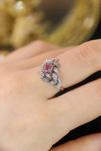 Load image into Gallery viewer, LUOWEND 18K White Gold Real Natural Pink Diamond Ring for Women