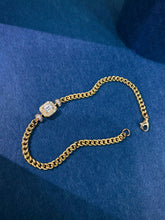 Load image into Gallery viewer, LUOWEND 18K Yellow Gold Natural Diamond Bracelet for Women