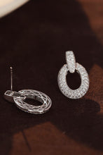 Load image into Gallery viewer, LUOWEND 18K White Gold Real Natural Diamond Earrings for Women