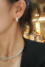 Load image into Gallery viewer, LUOWEND 18K White Gold Real Natural Diamond Stud Earrings for Women
