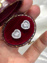 Load image into Gallery viewer, LUOWEND 18K White Gold Real Natural Diamond Stud Earrings for Women
