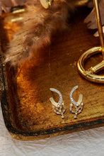 Load image into Gallery viewer, LUOWEND 18K Yellow Gold Real Natural Diamond Earrings for Women
