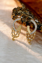 Load image into Gallery viewer, LUOWEND 18K Yellow Gold Real Natural Diamond Earrings for Women