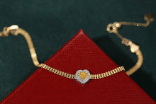 Load image into Gallery viewer, LUOWEND 18K Yellow Gold Real Natural Yellow Diamond Bracelet for Women