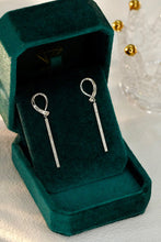 Load image into Gallery viewer, LUOWEND 18K White Gold Real Natural Diamond Drop Earrings for Women