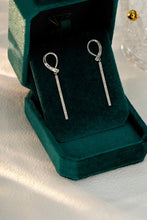 Load image into Gallery viewer, LUOWEND 18K White Gold Real Natural Diamond Drop Earrings for Women