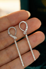 Load image into Gallery viewer, LUOWEND 18K White Gold Real Natural Diamond Drop Earrings for Women