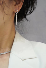 Load image into Gallery viewer, LUOWEND 18K White Gold Real Natural Diamond Drop Earrings for Women