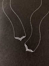 Load image into Gallery viewer, LUOWEND 18K White or Rose Gold Natural Diamond Necklace for Women