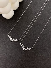 Load image into Gallery viewer, LUOWEND 18K White or Rose Gold Natural Diamond Necklace for Women