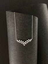 Load image into Gallery viewer, LUOWEND 18K White or Rose Gold Natural Diamond Necklace for Women