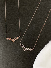 Load image into Gallery viewer, LUOWEND 18K White or Rose Gold Natural Diamond Necklace for Women