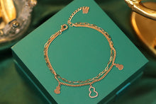 Load image into Gallery viewer, LUOWEND 18K Rose Gold Real Natural Diamond Bracelet for Women