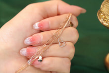 Load image into Gallery viewer, LUOWEND 18K Rose Gold Real Natural Diamond Bracelet for Women