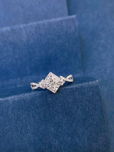 Load image into Gallery viewer, LUOWEND 18K White Gold Natural Diamond Ring for Women