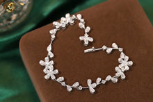 Load image into Gallery viewer, LUOWEND 18K White Gold Real Natural Diamond Bracelet for Women