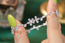 Load image into Gallery viewer, LUOWEND 18K White Gold Real Natural Diamond Bracelet for Women