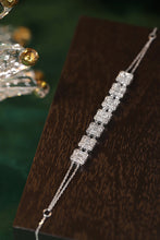Load image into Gallery viewer, LUOWEND 18K White Gold Real Natural Diamond Bracelet for Women