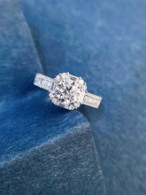 Load image into Gallery viewer, LUOWEND 18K White Gold Natural Diamond Ring for Women