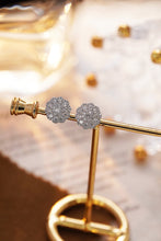 Load image into Gallery viewer, LUOWEND 18K White Gold Real Natural Diamond Stud Earrings for Women