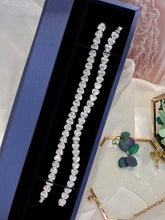 Load image into Gallery viewer, LUOWEND 18K White Gold Real Natural Diamond Bracelet for Women