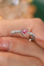 Load image into Gallery viewer, LUOWEND 18K White Gold Real Natural Pink Diamond Ring for Women
