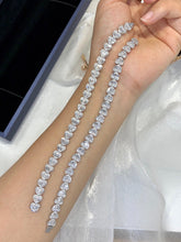 Load image into Gallery viewer, LUOWEND 18K White Gold Real Natural Diamond Bracelet for Women