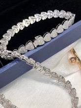 Load image into Gallery viewer, LUOWEND 18K White Gold Real Natural Diamond Bracelet for Women